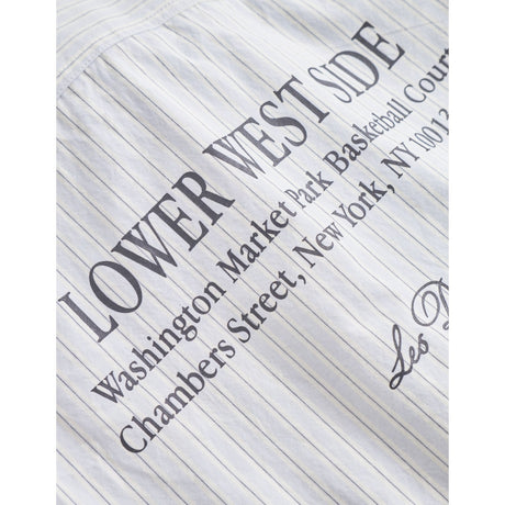 Les Deux Kids Xenon Blue Kent Print Stripe Poplin Shirt KIDS