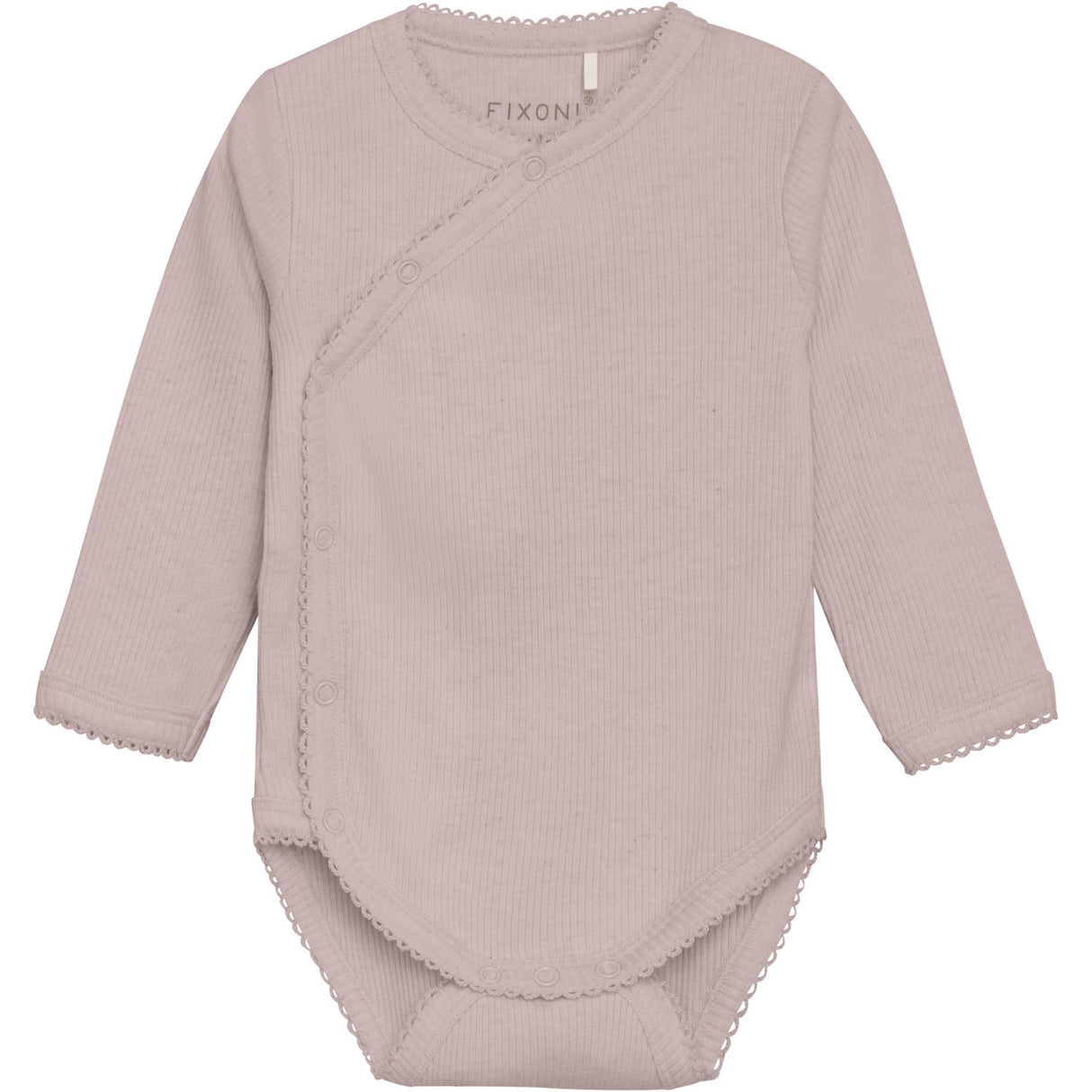 FIXONI Pale Mauve Melange Wrap Body Ls Melange Rib