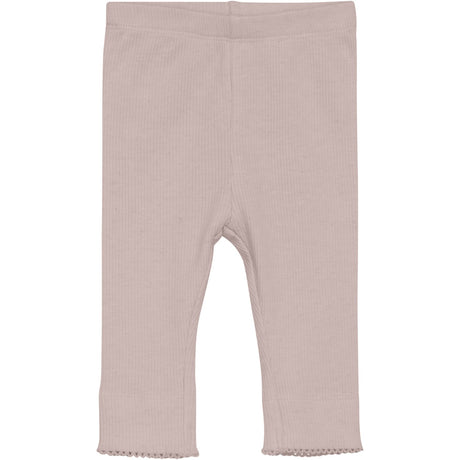 FIXONI Pale Mauve Melange Leggings Melange Rib