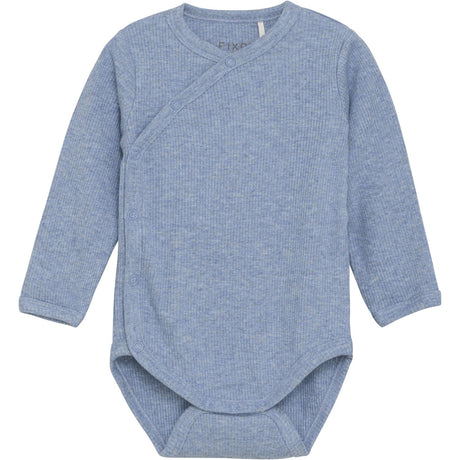 FIXONI Rain Washed Melange Wrap Body Ls Melange Rib