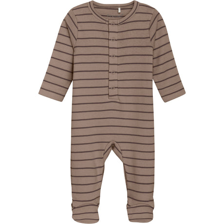 FIXONI Mocha Meringue Romper Ls W. Feet Rib