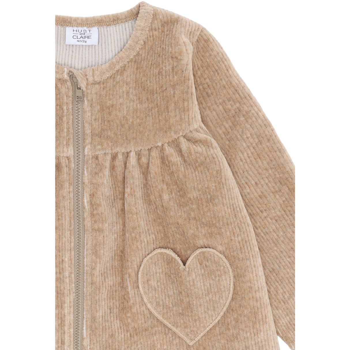 Hust & Claire Biscuit Sicillia Ottoman Velour Solid