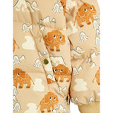 Mini Rodini Beige Mammoths AOP Hooded Puffer