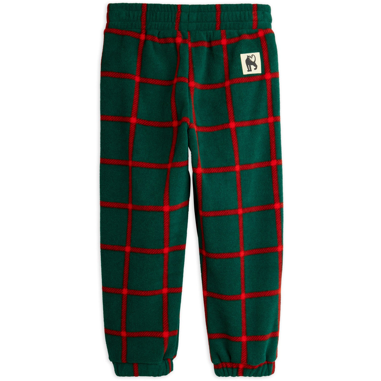 Mini Rodini Green Plaid AOP Fleece Trousers