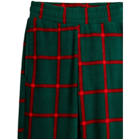 Mini Rodini Green Plaid AOP Fleece Trousers