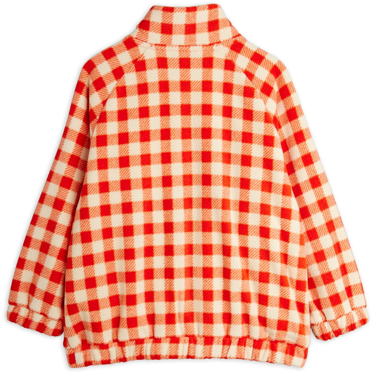 Mini Rodini Red Gingham AOP Fleece Jacket