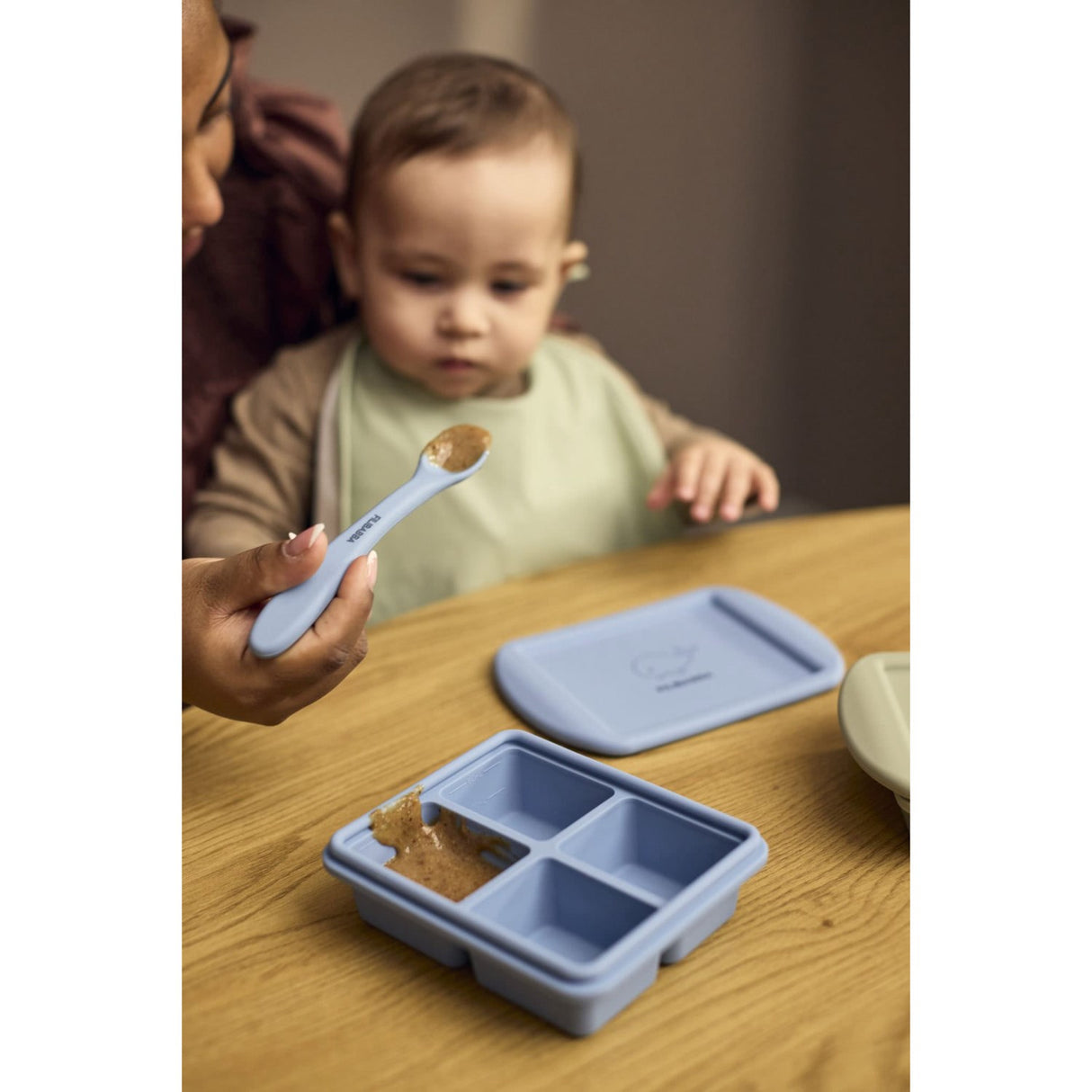 FILIBABBA Ocean Mix Silicone Feeding Spoons 3-Pack