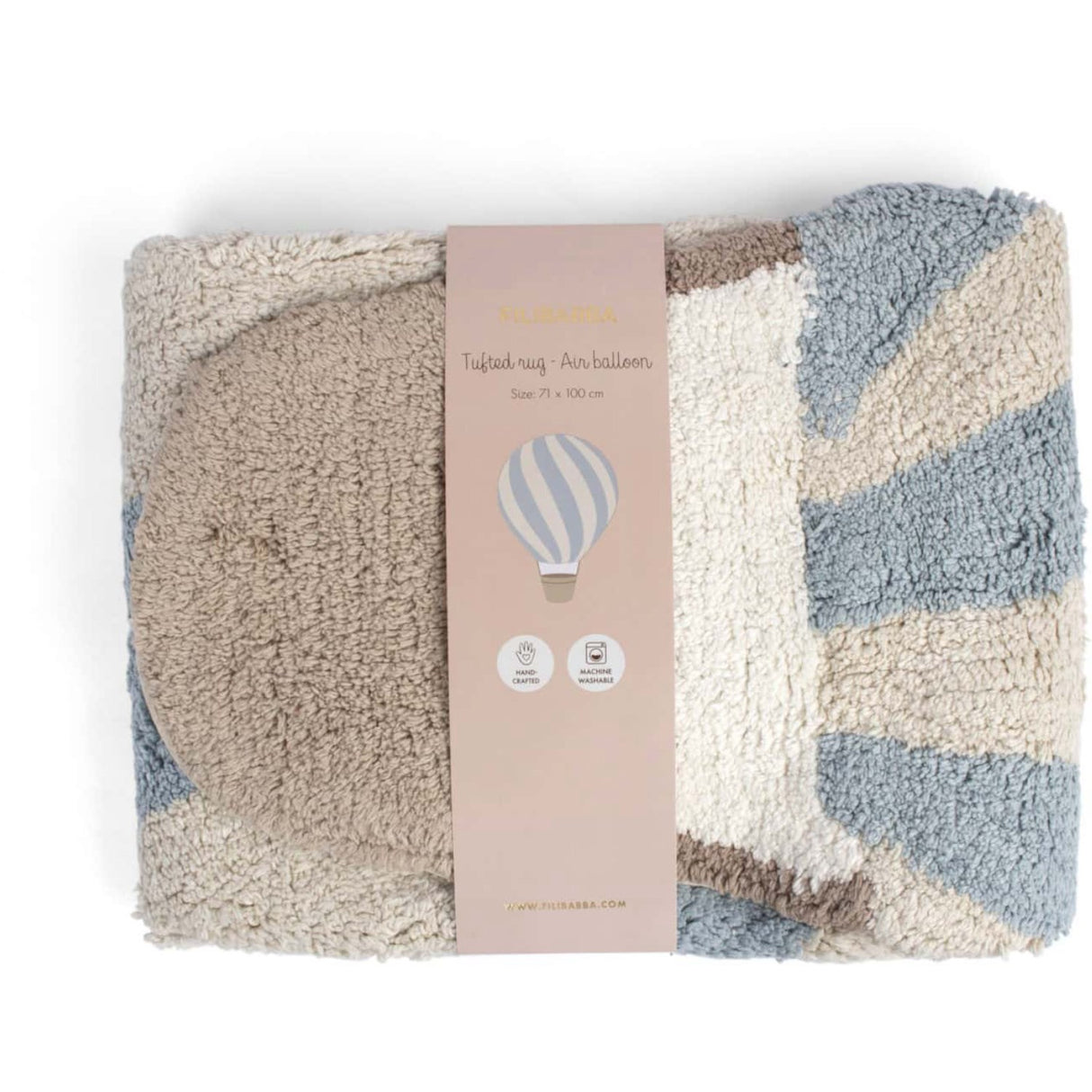 FILIBABBA Pearl Blue Tufted Rug Air Balloon