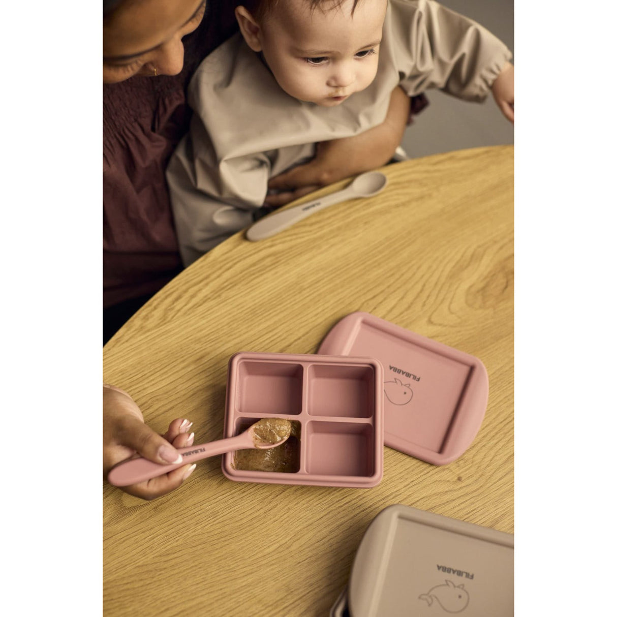 FILIBABBA Rose Mix Baby Food Freezer Tray 4x65 Ml 2-Pack