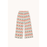 TinyCottons Light Cream Heather Cherry Pattern Rib Pant