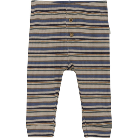 Minymo China Blue Pants Y/D Rib