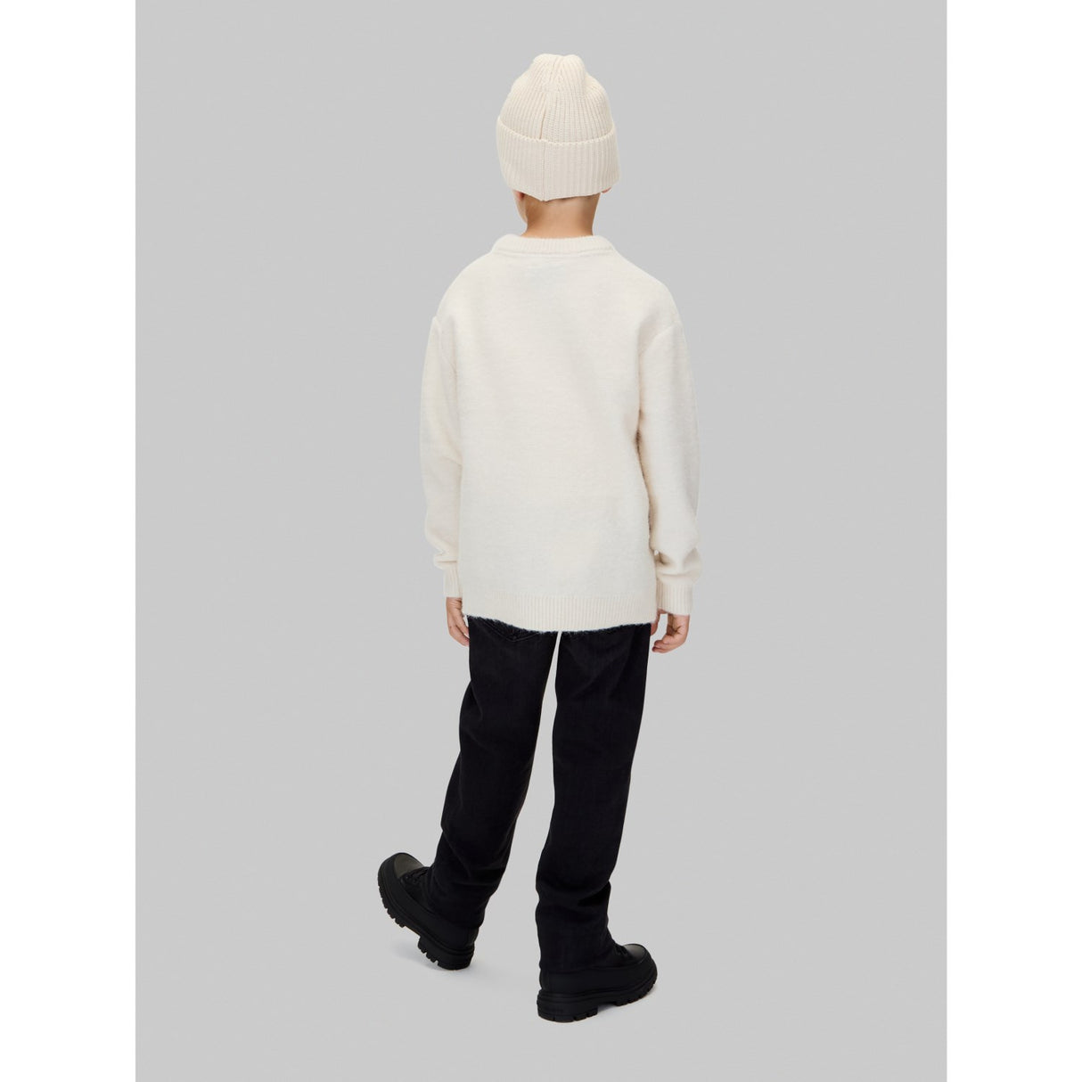 Calvin Klein Whitecap Gray Fluffy Sweater