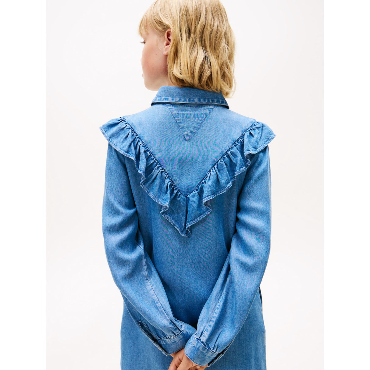 Tommy Hilfiger Denim Ruffle Shirt Dress