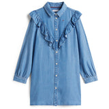 Tommy Hilfiger Denim Ruffle Shirt Dress