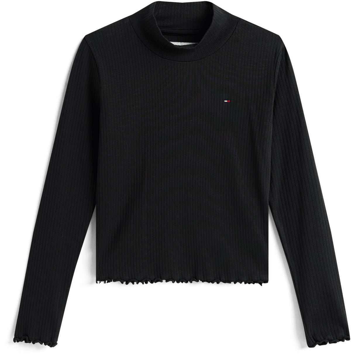 Tommy Hilfiger Black Mock Neck Top Ls