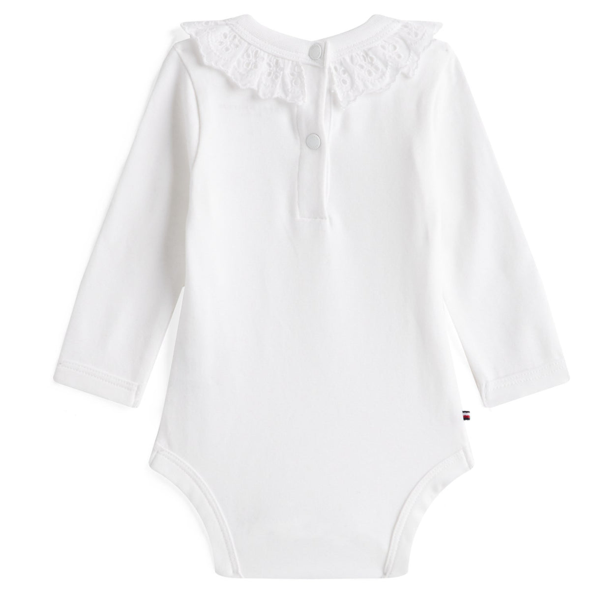 Tommy Hilfiger White Broderie Collar Body Ls