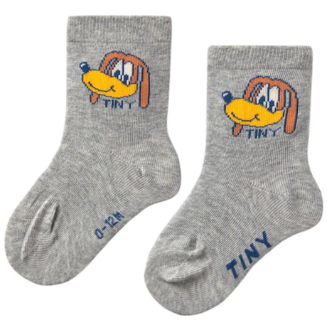 TinyCottons Medium Grey Heather Dog Medium Socks