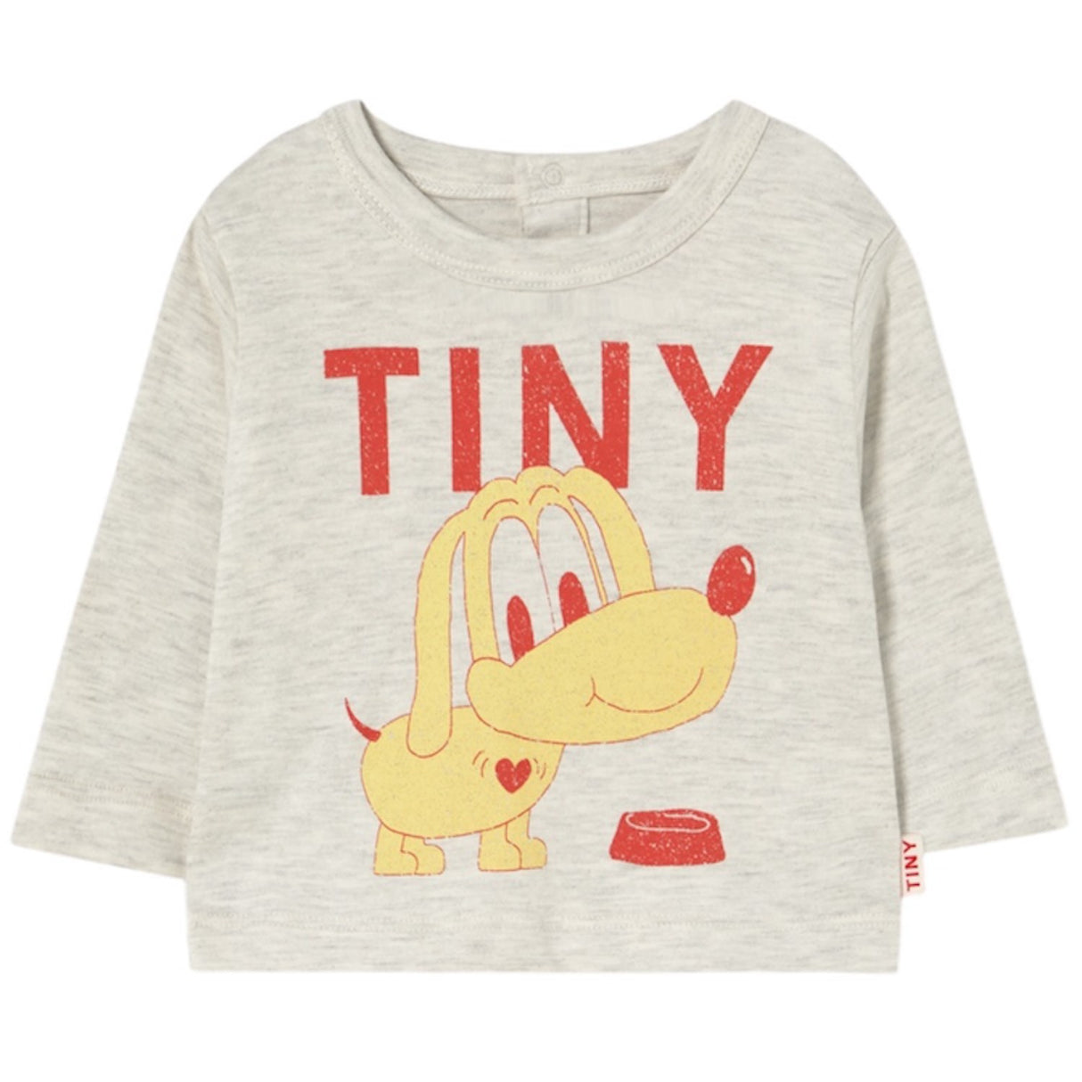 TinyCottons Light Cream Heather Puppy Graphic Baby T-Shirt