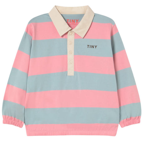 TinyCottons Warm Grey Stripes Polo Sleeve T-Shirt