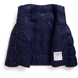 Polo Ralph Lauren Newport Navy W White Pp Girl Bomber Jacket