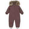 En Fant Rose Taupe Baby Snowsuit W. Fake Fur