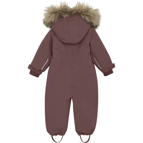 En Fant Rose Taupe Baby Snowsuit W. Fake Fur