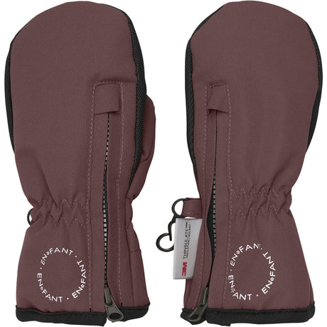 En Fant Rose Taupe Mittens W. Zipper
