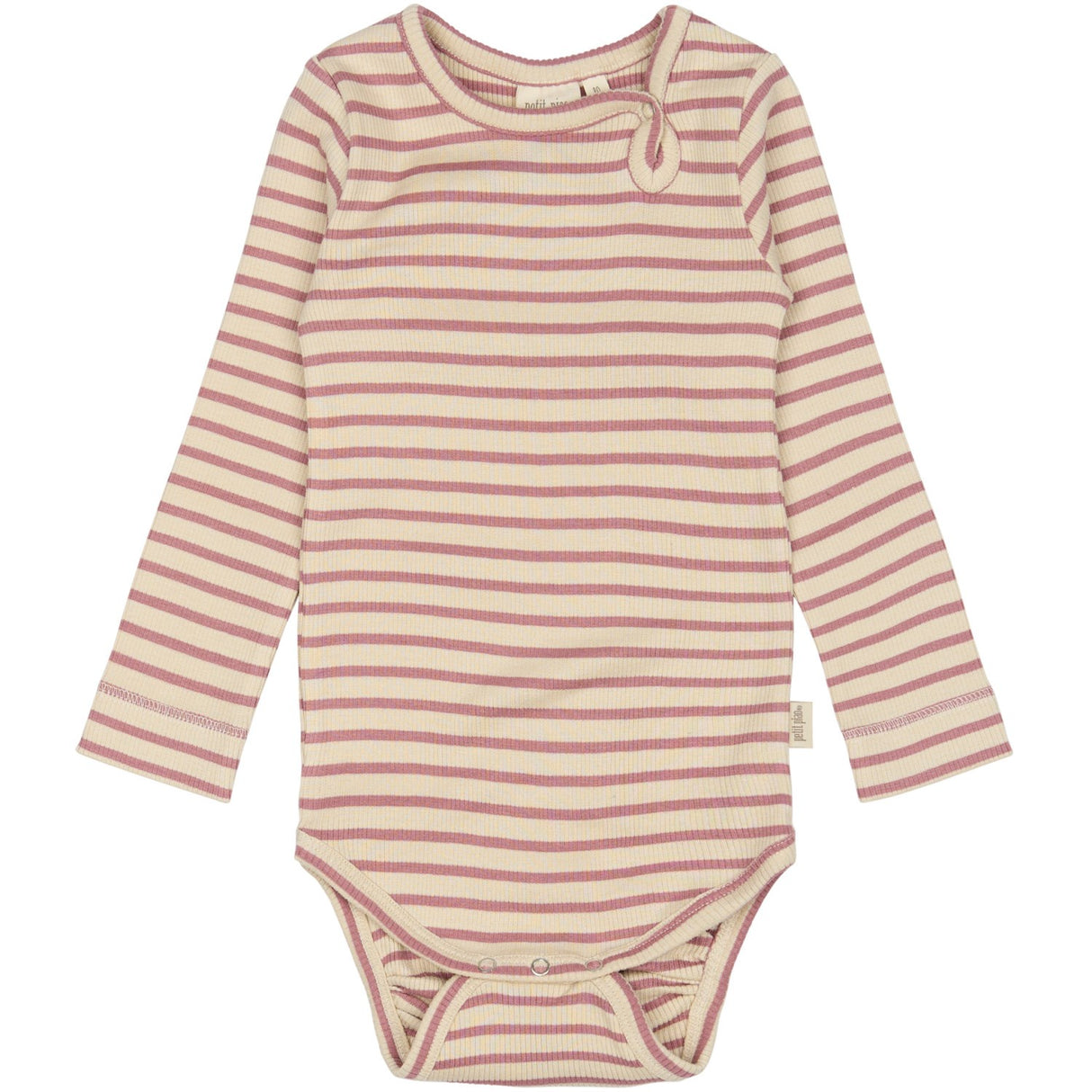 Petit Piao Nostalgic Rose/off White Body L/S Modal Striped