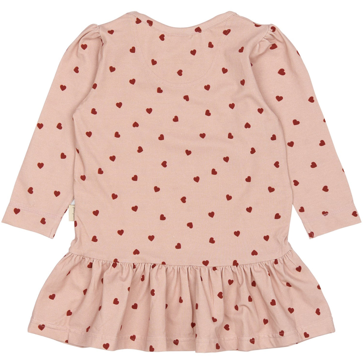 Petit Piao Heart Dress L/S Gather Printed