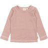 Petit Piao Nostalgic Rose/Dark Off White PPDante T-Shirt L/S Meriono Wool Striped