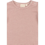 Petit Piao Nostalgic Rose/Dark Off White PPDante T-Shirt L/S Meriono Wool Striped