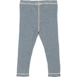 Petit Piao Ensign Blue/dark Off White PPDante Leggings Merino Wool Striped