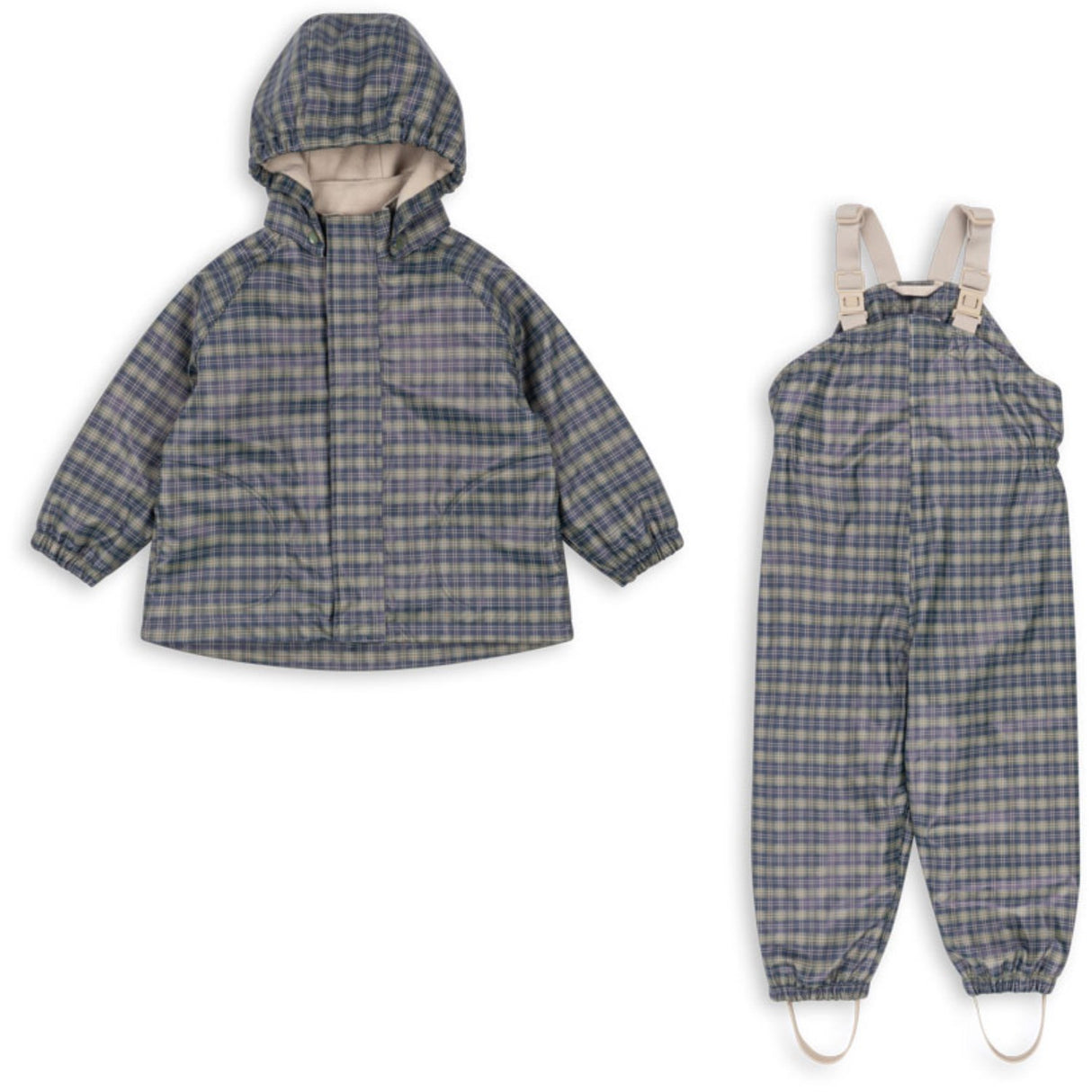 Konges Sløjd Laurel Blue Check Rainy Palme Set