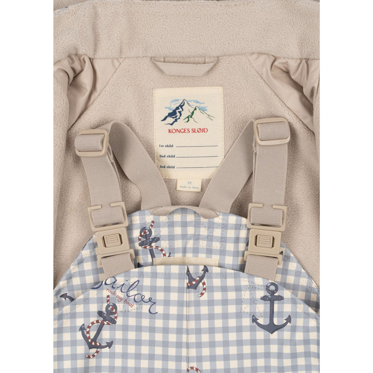 Konges Sløjd Sailor Check Rainy Palme Set