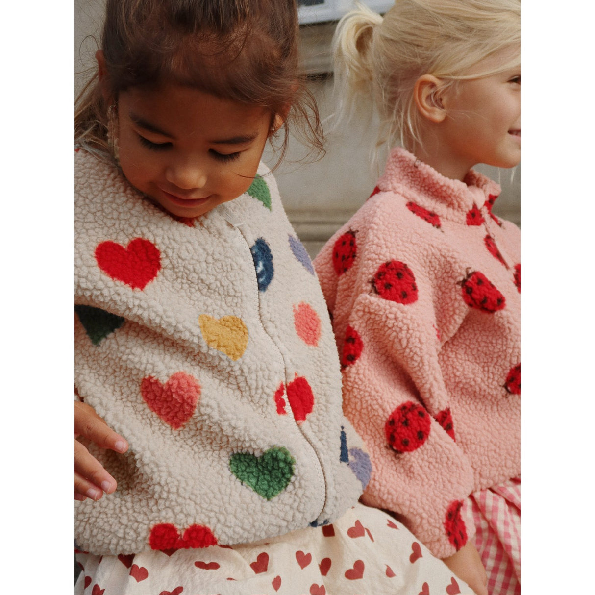 Konges Sløjd Ladybug Pink Jody Teddy Jacket Grs