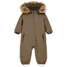 Color Kids Fossil Baby Coverall W. Fake Fur
