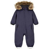 Color Kids Graystone Baby Coverall W. Fake Fur
