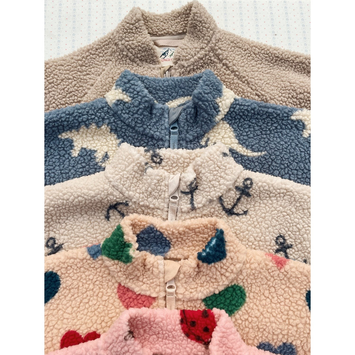Konges Sløjd Dino Mist Jody Teddy Jacket Grs