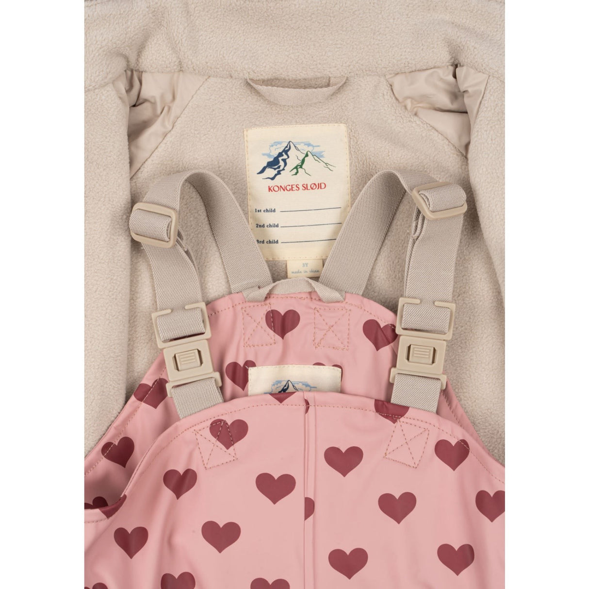 Konges Sløjd Amour Pink Rainy Palme Set Girl