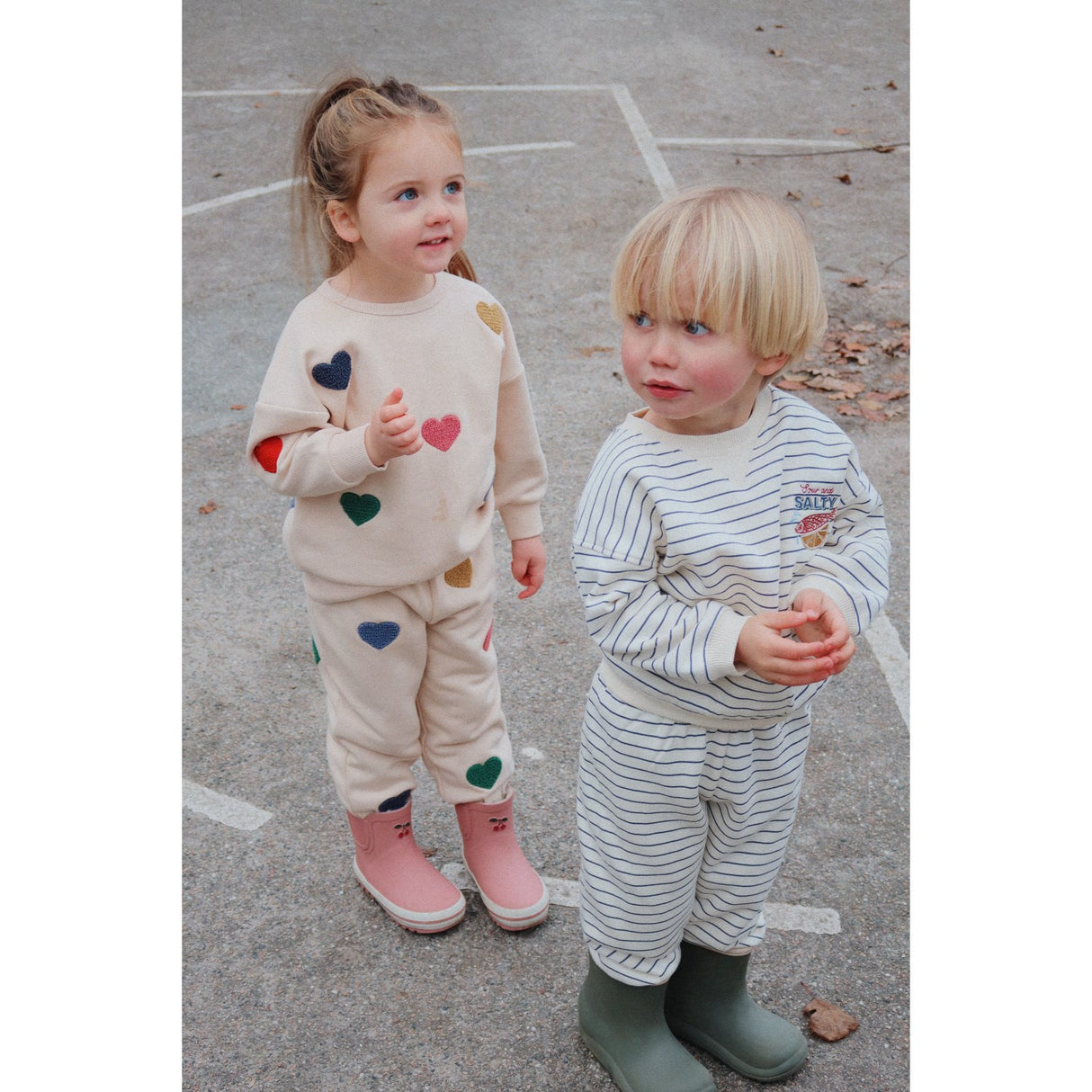 Konges Sløjd Multi Heart Lou Terry Sweat Shirt Ocs