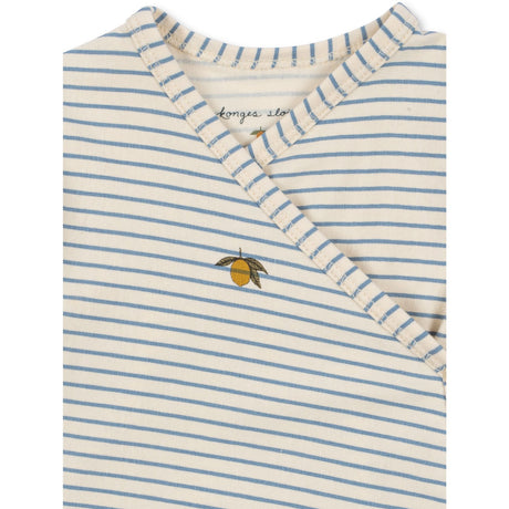 Konges Sløjd Stripe Bluie Basic Newborn Onesie GOTS