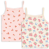 Konges Sløjd Bella Rosita/Rosa Pink Basic 2 Pack Strap Top GOTS