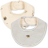 Konges Sløjd Kubi/Stripe Bluie Basic 2 Pack Bib