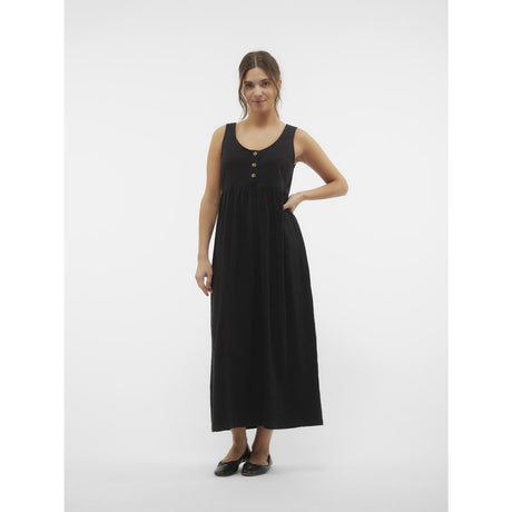 Mama;licious Black Mlevi Lia Sl Jrs Ankle Dress 2F Noos