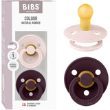 Bibs Petal Pacifier Colour 2-Pack Latex Plum