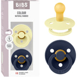 Bibs Luna Pacifier Colour 2-Pack Latex Deep Space