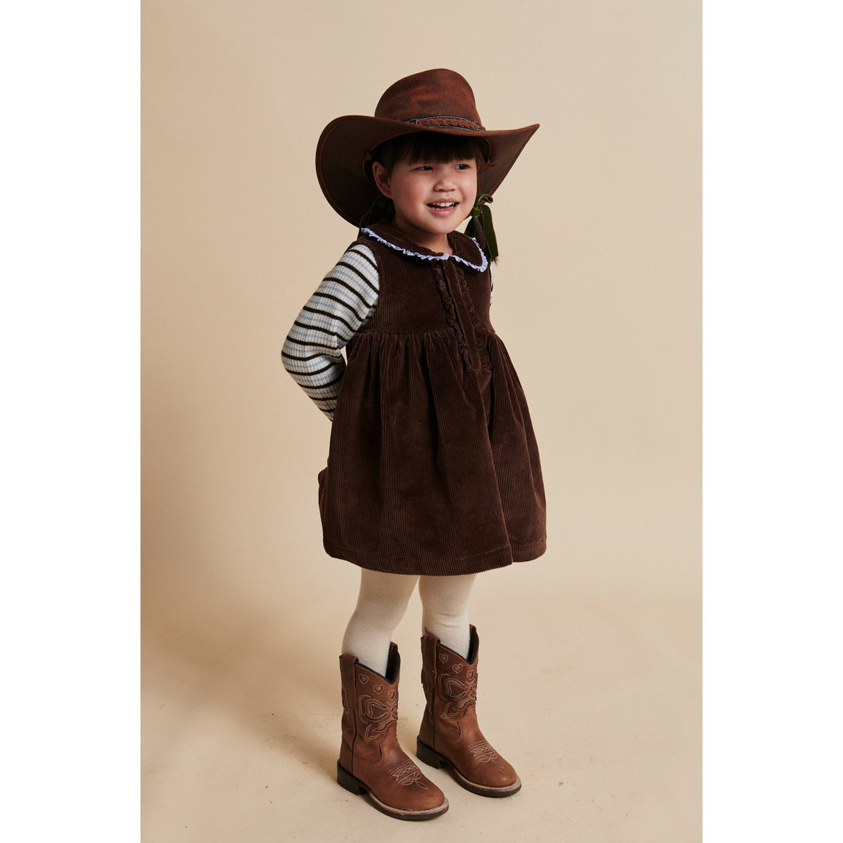 COPENHAGEN COLORS Cognac Bow Limited Ranger Boots W. Warm Lining