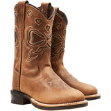 COPENHAGEN COLORS Cognac Bow Limited Ranger Boots W. Warm Lining