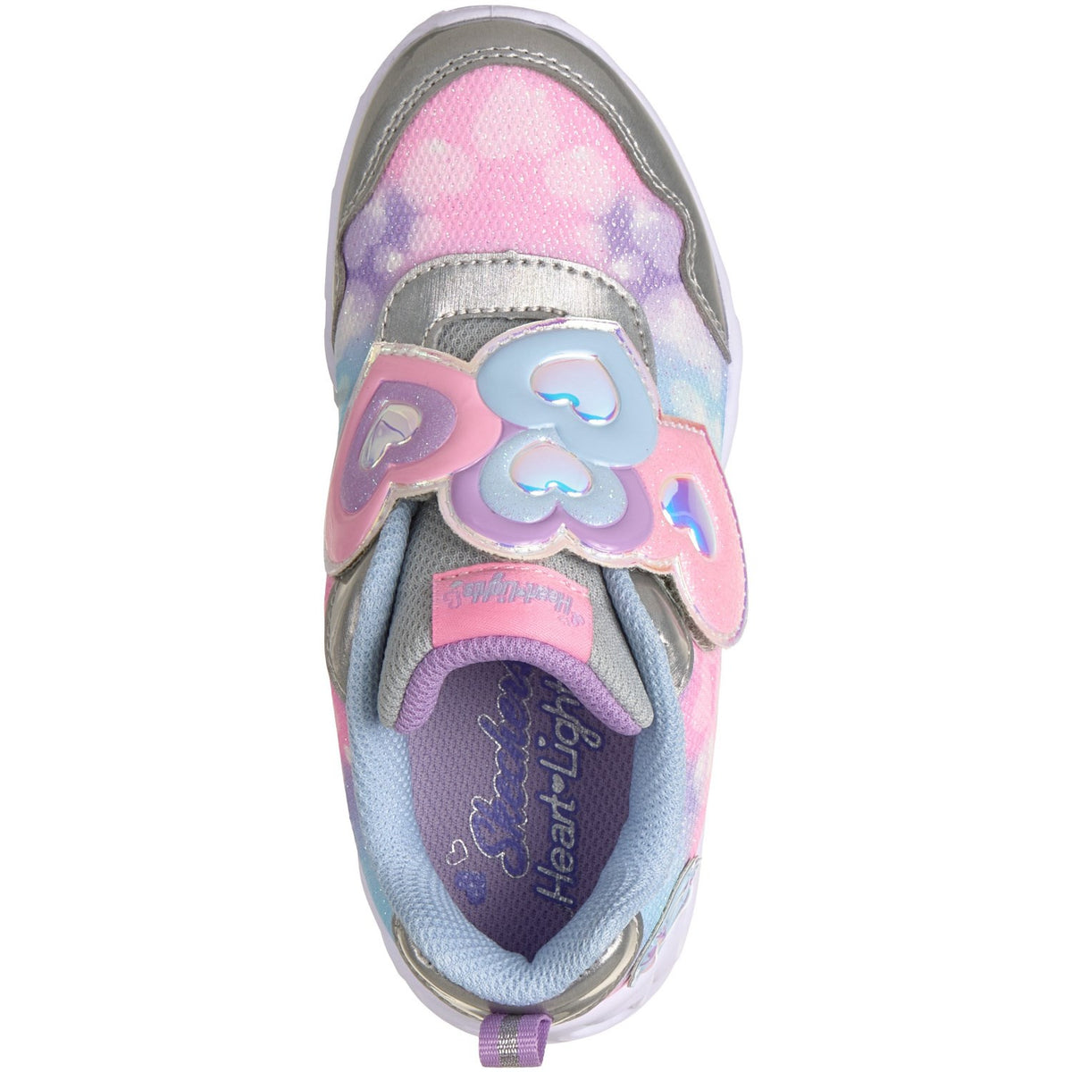 Skechers Silver Heart Lights Lovin Reflection