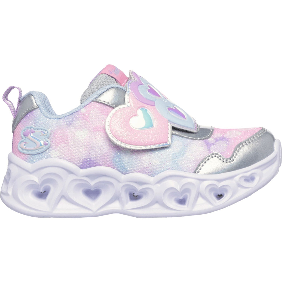 Skechers Silver Heart Lights Lovin Reflection